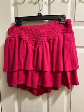 torrid Hot Pink Tiered Ruffle Skort